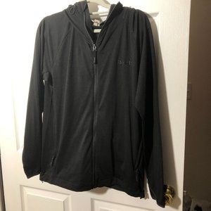 Bench men black hoodie sweater, full front zip, L